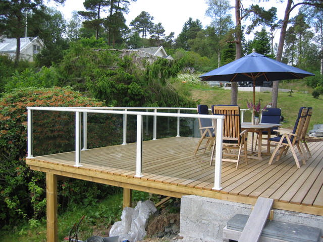 Glasrækv. topm. hj. Stolpe 45° hvid