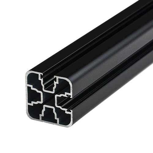 Glasrækv.topm. hjørnestolpe 90° sort