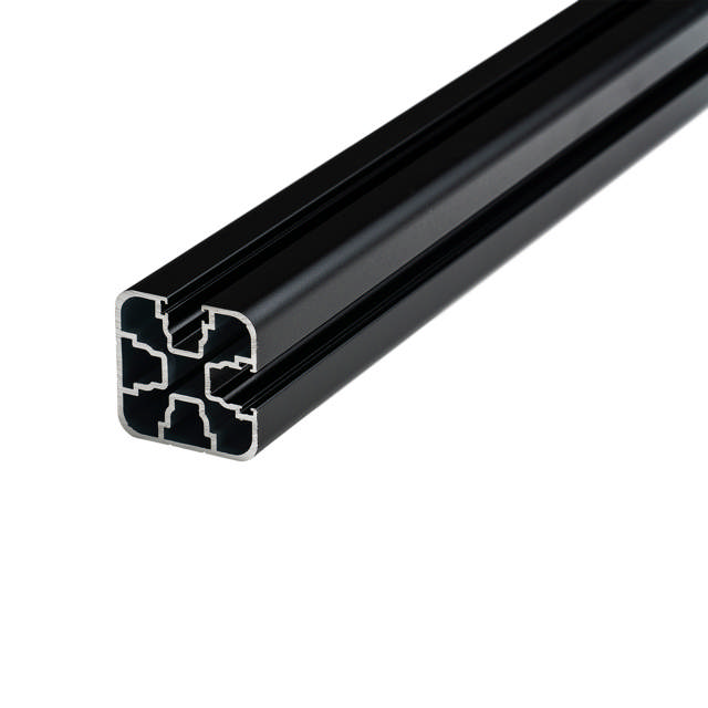 Glasrækv.topm. hjørnestolpe 90° sort