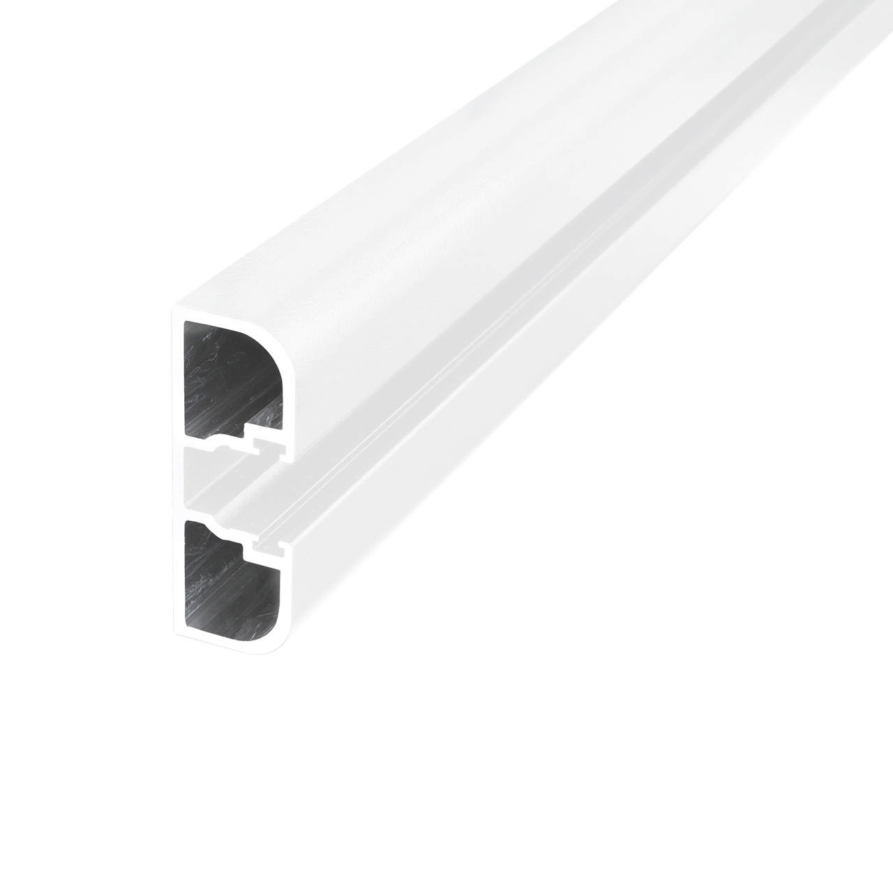 Glasrækv. vægstolpe hvid